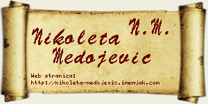 Nikoleta Medojević vizit kartica